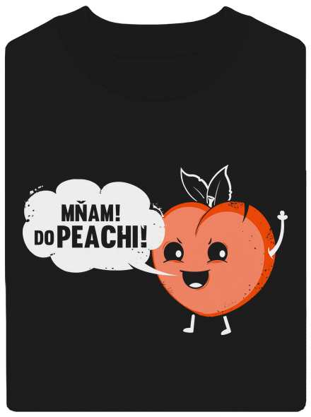 Mňam do peachi unisex mikina bez kapuce Black