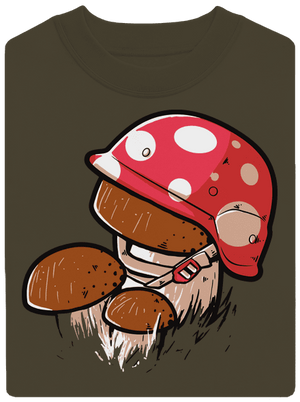 Hřib unisex mikina bez kapuce Urban Khaki