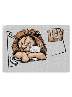 Kočičí horoskop: Lev  puzzle White