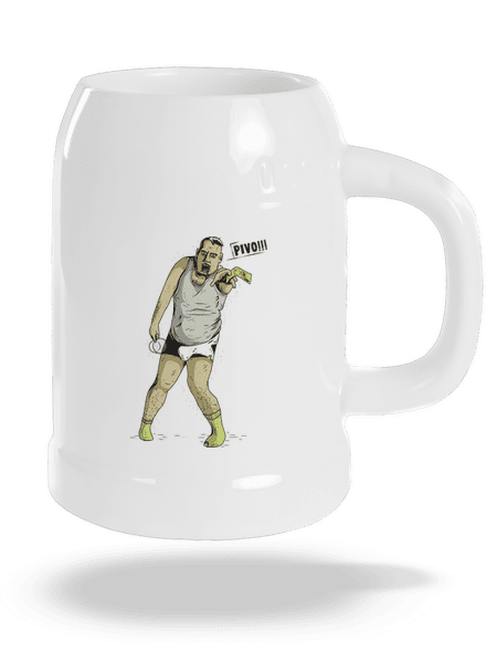 Beer zombie půllitr White