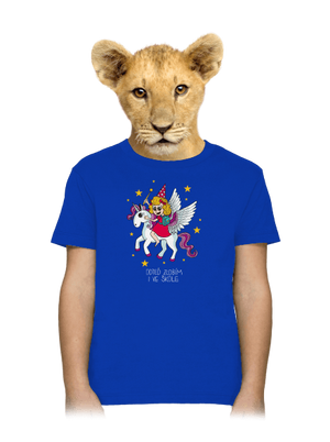 Holka ve škole dětské tričko Royal Blue
