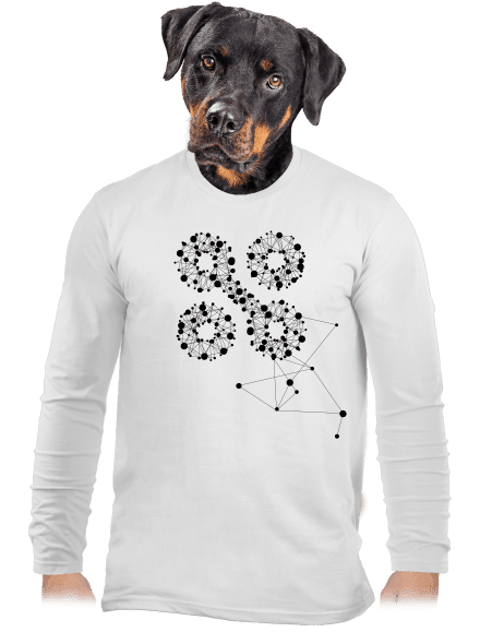 NYX Síť 15 let – černý potisk pánské dlouhý rukáv White