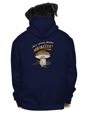Babka a hříbeček pánská mikina na zip Navy