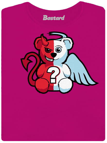 Anděl vs. ďábel dámské tričko Fuchsia Red