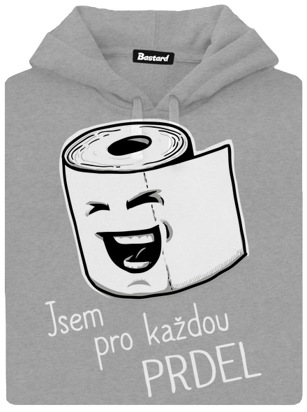 Prdel pánská mikina klokanka Light Melange