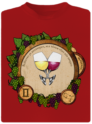 Vinný horoskop: Blíženec pánské sportovní tričko Red Mal