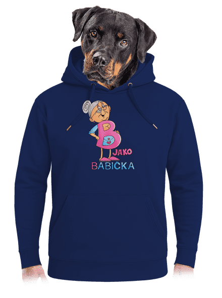 B jako babička unisex mikina premium Navy