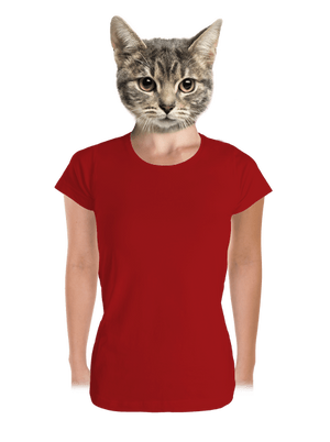 Bez potisku dámské tričko premium Red Mal