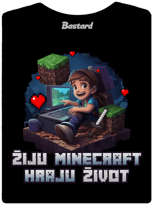 Žiju Minecraft dámské tričko Black