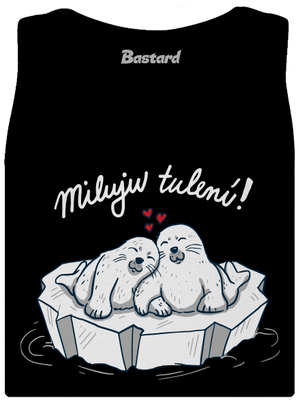 Miluju tulení dámské tílko klasické Black