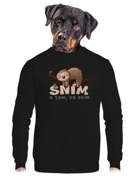 Sním o tom, co sním unisex mikina bez kapuce Black