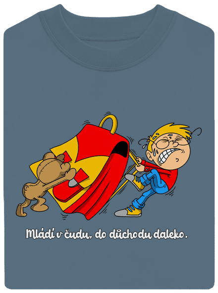 Školák unisex mikina bez kapuce Nordic Blue