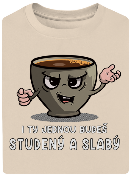 Studená káva unisex tričko oversized Almond