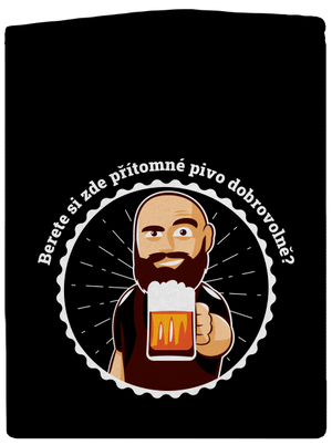Pivo dobrovolně pánská mikina na zip Black