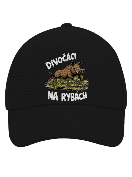 Divočáci na rybách kšiltovka baseballka Black