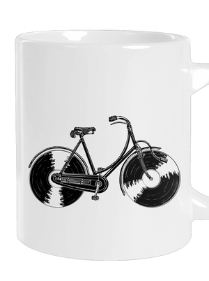 Gramofonové kolo velký hrnek White