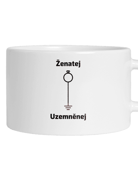 Ženatej a uzemněnej hrnek makronka White