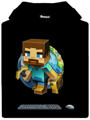B17: Minecraft pánská mikina klokanka Black