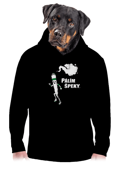 Pálím špeky pánská mikina klokanka Black