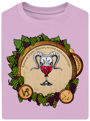Vinný horoskop: Kozoroh unisex tričko oversized Orchid