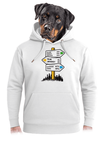 Rozcestník unisex mikina premium Snowwhite