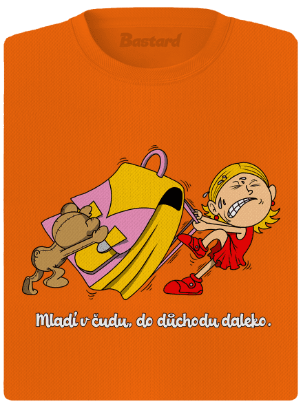 Školačka dámské sportovní tričko Neon Orange