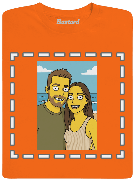 Simpsonovi z vlastní fotky pánské tričko Orange