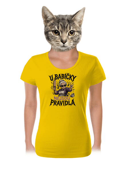 U babičky dámské tričko Yellow