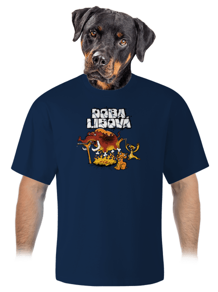 Doba libová unisex tričko oversized Midnight Blue