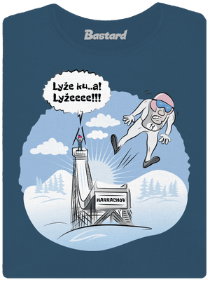 Lyže dámské tričko premium Petrol Blue