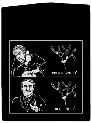 Cimrman: Copak jmelí pánská mikina na zip Black