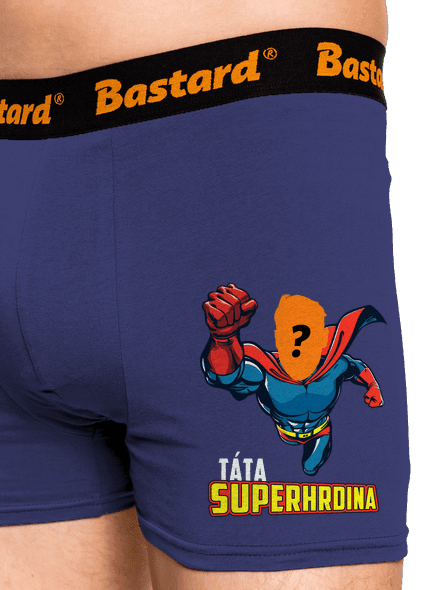 Táta superhrdina boxerky Blue Navy