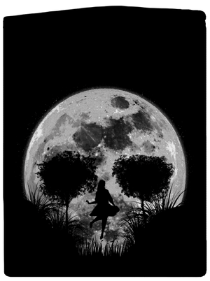 Smrtící úplněk dámská mikina na zip Black