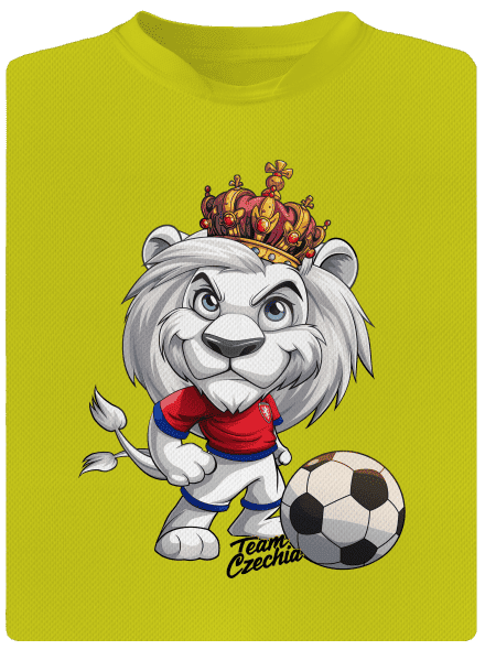 Fotbalový lev dětské sportovní tričko Neon Yellow