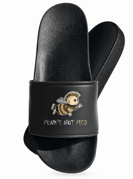 Punks Not Med pantofle Black