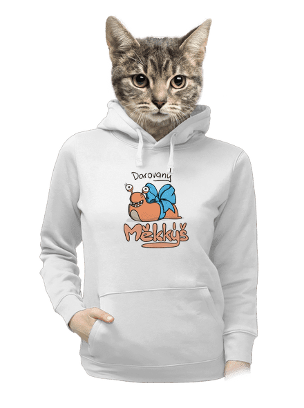 Darovaný měkkýš dámská mikina klokanka White