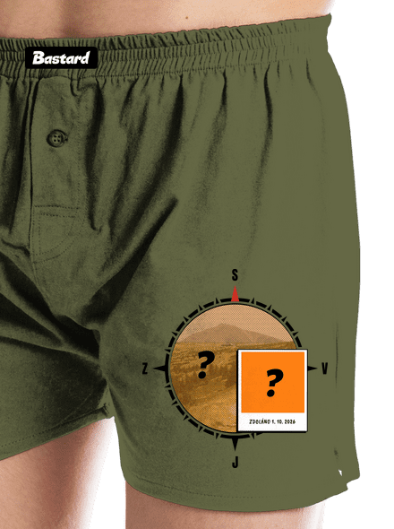 Zdoláno pánské trenky Khaki