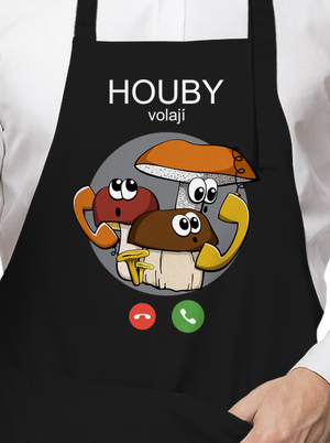 Houby volají zástěra Black