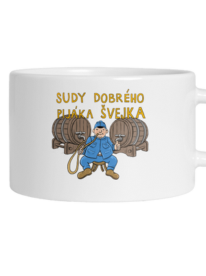 Sudy dobrého pijáka Švejka hrnek makronka White