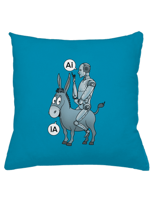 Osel a AI polštář Blue Turquoise