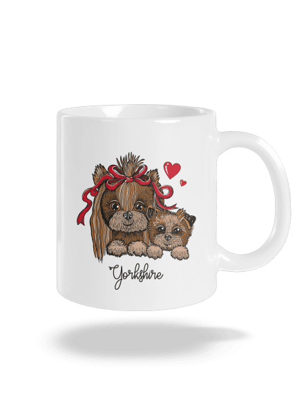 Yorkshire klasický hrnek White