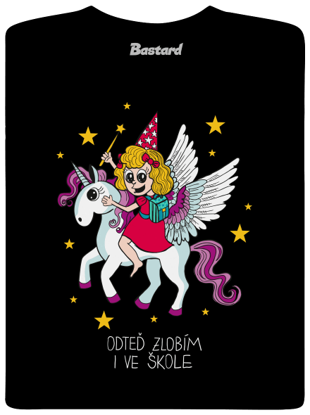 Holka ve škole pánské dlouhý rukáv Black