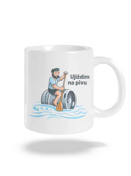 Ujíždím na pivu klasický hrnek White