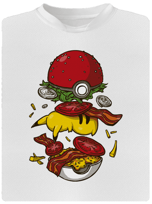 Pokémon burger dětské sportovní tričko White