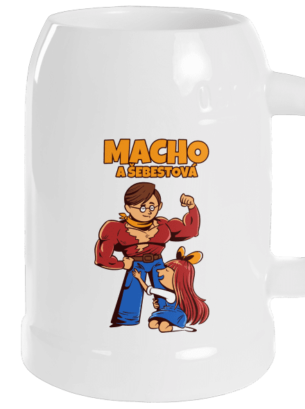 Macho a Šebestová půllitr White