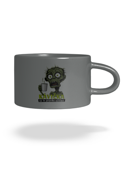Zombie kávička hrnek makronka Grey Macaron