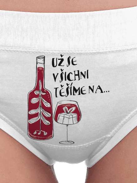Vánoce ve víně dámské kalhotky White