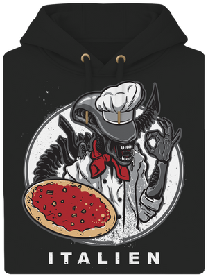 Italien unisex mikina premium Dark Black