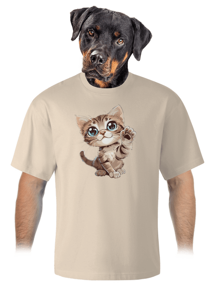 Tlapku na to unisex tričko oversized Almond