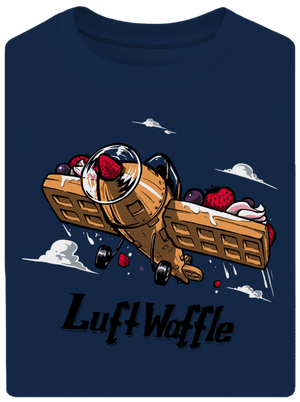 Luftwaffle unisex tričko oversized Midnight Blue